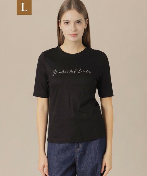 MACKINTOSH LONDON(L Size) / マッキントッシュ ロンドン (エル サイズ) カットソー | 【L】【WEB・一部店舗限定】シャインリブTシャツ(ブラック)