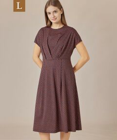 MACKINTOSH LONDON(L Size) / マッキントッシュ ロンドン (エル サイズ) ロング・マキシ丈ワンピース | 【L】チルトスクエアプリントワンピース