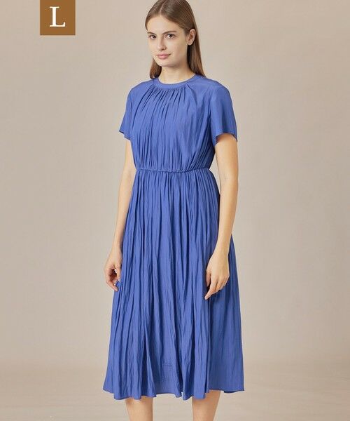 MACKINTOSH LONDON(L Size) / マッキントッシュ ロンドン (エル サイズ) ロング・マキシ丈ワンピース | 【L】【WEB・一部店舗限定】メモリータンブラーワンピース(ブルー5)