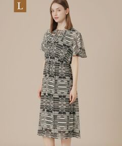 MACKINTOSH LONDON(L Size) / マッキントッシュ ロンドン (エル サイズ) ロング・マキシ丈ワンピース | 【L】ダイヤボーダープリントワンピース