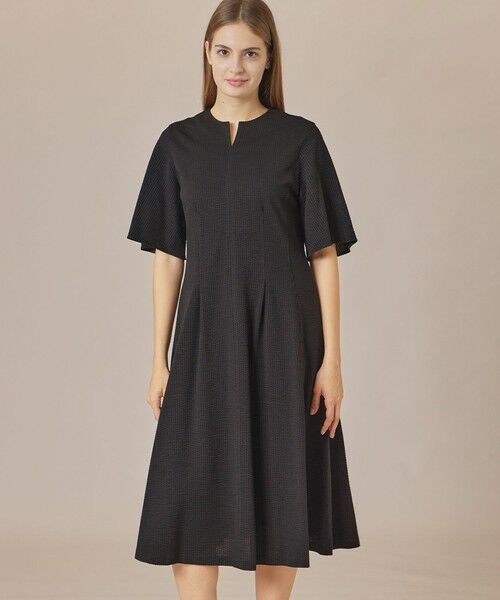 MACKINTOSH LONDON(L Size) / マッキントッシュ ロンドン (エル サイズ) ロング・マキシ丈ワンピース | 【L】ストレッチサッカーワンピース(ブラック)