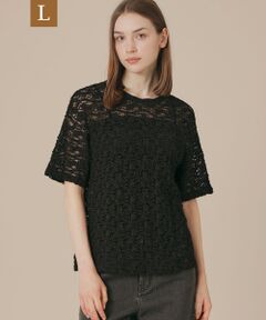 MACKINTOSH LONDON(L Size) / マッキントッシュ ロンドン (エル サイズ) カットソー | 【L】フラワーレースジャージープルオーバー