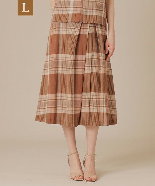 MACKINTOSH LONDON(L Size)/マッキントッシュ ロンドン (エル サイズ) 【L】ブライトチェックスカート ベージュ6 44 MACKINTOSH LONDON(L Size)/マッキントッシュ ロンドン (エル サイズ) 【L】ブライトチェックスカート ベージュ6 44