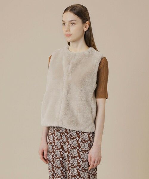 MACKINTOSH LONDON(L Size) / マッキントッシュ ロンドン (エル サイズ) ノーカラージャケット | 【L】ファージレニットコンビ | 詳細4