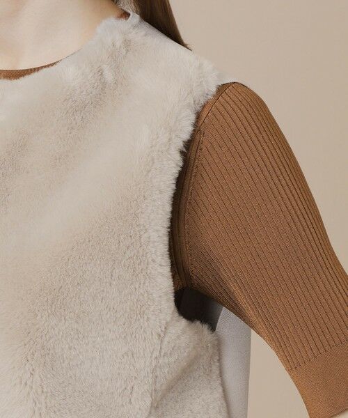 MACKINTOSH LONDON(L Size) / マッキントッシュ ロンドン (エル サイズ) ノーカラージャケット | 【L】ファージレニットコンビ | 詳細6