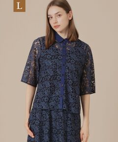 MACKINTOSH LONDON(L Size) / マッキントッシュ ロンドン (エル サイズ) シャツ・ブラウス | 【L】ボタニカルレースブラウス