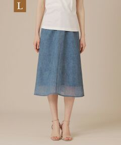 MACKINTOSH LONDON(L Size) / マッキントッシュ ロンドン (エル サイズ) ロング・マキシ丈スカート | 【L】デニムプリントダンボールスカート