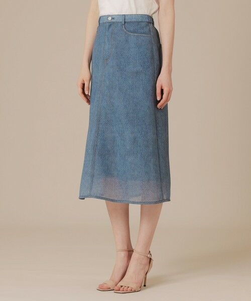 MACKINTOSH LONDON(L Size) / マッキントッシュ ロンドン (エル サイズ) ロング・マキシ丈スカート | 【L】デニムプリントダンボールスカート | 詳細3