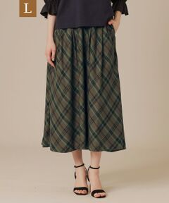 MACKINTOSH LONDON(L Size) / マッキントッシュ ロンドン (エル サイズ) ロング・マキシ丈スカート | 【L】ファインキュプラポリエステルチェックスカート