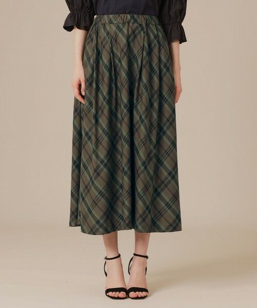 MACKINTOSH LONDON(L Size) / マッキントッシュ ロンドン (エル サイズ) ロング・マキシ丈スカート | 【L】ファインキュプラポリエステルチェックスカート | 詳細3