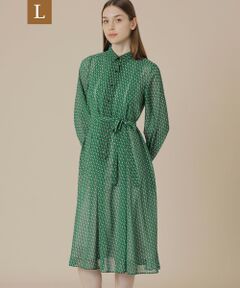 MACKINTOSH LONDON(L Size) / マッキントッシュ ロンドン (エル サイズ) ロング・マキシ丈ワンピース | 【L】キューブプリントワンピース