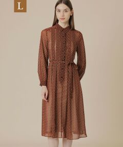 MACKINTOSH LONDON(L Size) / マッキントッシュ ロンドン (エル サイズ) ロング・マキシ丈ワンピース | 【L】キューブプリントワンピース