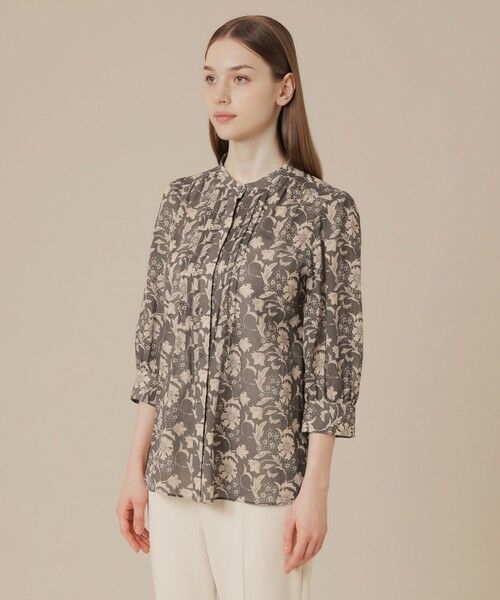 MACKINTOSH LONDON(L Size) / マッキントッシュ ロンドン (エル サイズ) シャツ・ブラウス | 【L】【BIBURY FLOWER】シルエットバイブリーボイルブラウス | 詳細4