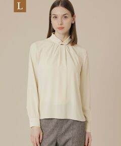 MACKINTOSH LONDON(L Size) / マッキントッシュ ロンドン (エル サイズ) シャツ・ブラウス | 【L】バックサテンジョーゼットブラウス