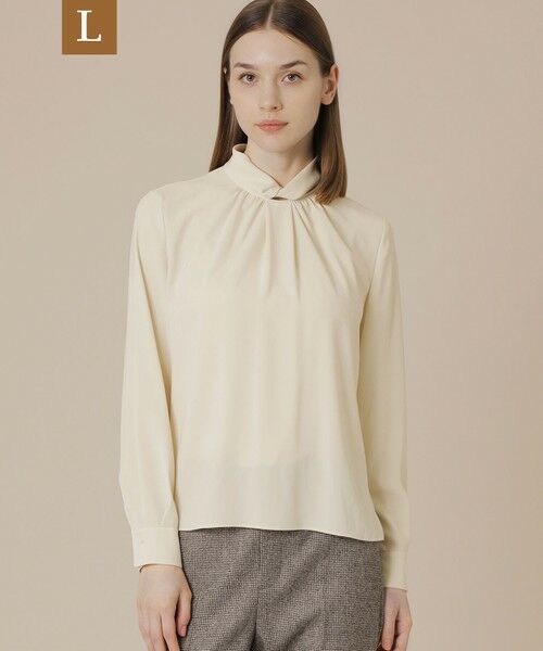 MACKINTOSH LONDON(L Size)/マッキントッシュ ロンドン (エル サイズ) 【L】バックサテンジョーゼットブラウス ホワイト系その他 44