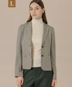 MACKINTOSH LONDON(L Size) / マッキントッシュ ロンドン (エル サイズ) ノーカラージャケット | 【L】レーヨンウールハウンドトゥースジャケット