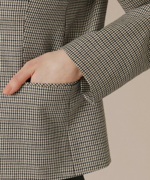 MACKINTOSH LONDON(L Size) / マッキントッシュ ロンドン (エル サイズ) ノーカラージャケット | 【L】レーヨンウールハウンドトゥースジャケット | 詳細6