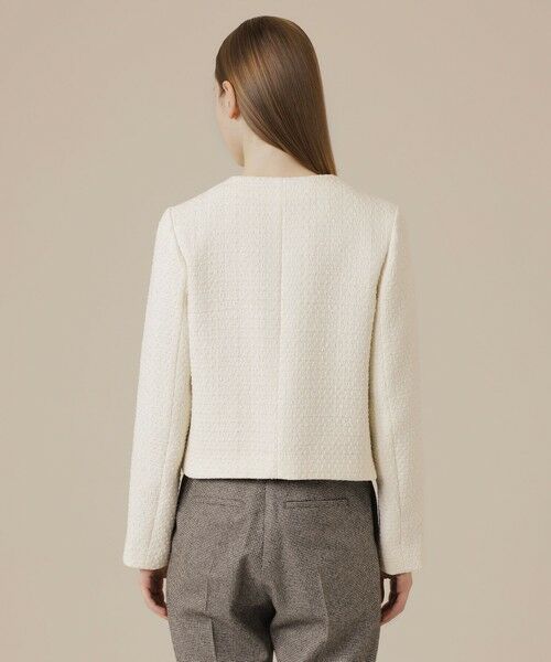 MACKINTOSH LONDON(L Size) / マッキントッシュ ロンドン (エル サイズ) ノーカラージャケット | 【L】ベルベットヤーンツイードジャケット | 詳細5