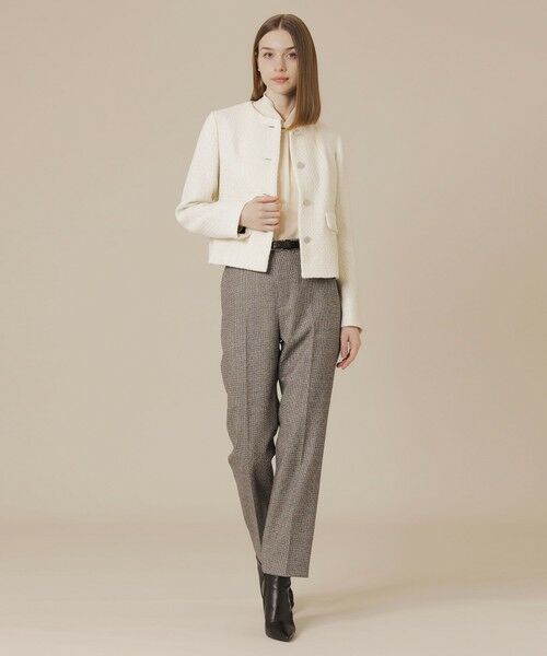 MACKINTOSH LONDON(L Size) / マッキントッシュ ロンドン (エル サイズ) ノーカラージャケット | 【L】ベルベットヤーンツイードジャケット | 詳細1