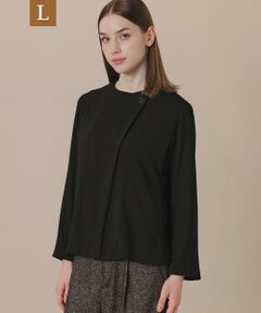 MACKINTOSH LONDON(L Size) / マッキントッシュ ロンドン (エル サイズ) ノーカラージャケット | 【L】パウダリーソフトジョーゼットジャケット
