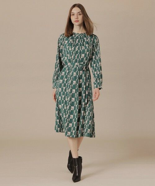 MACKINTOSH LONDON(L Size) / マッキントッシュ ロンドン (エル サイズ) ロング・マキシ丈ワンピース | 【L】レトロタイルプリントワンピース | 詳細3