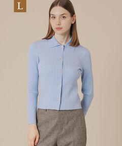 MACKINTOSH LONDON(L Size) / マッキントッシュ ロンドン (エル サイズ) ニット・セーター | 【L】クリアーニット衿付きカーディガン