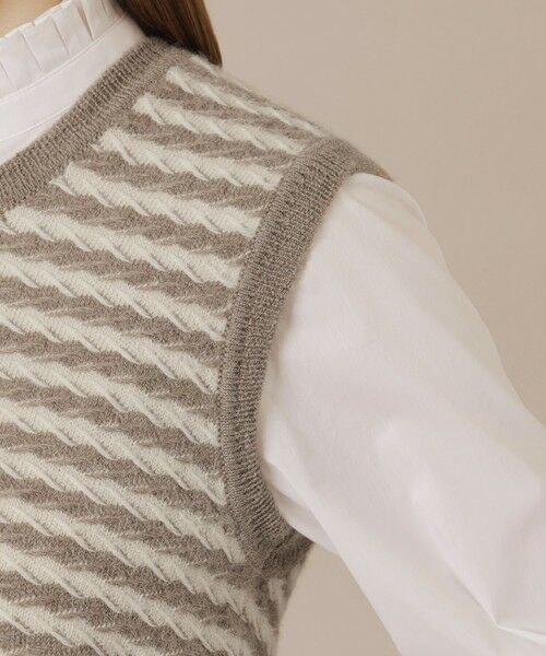 MACKINTOSH LONDON(L Size) / マッキントッシュ ロンドン (エル サイズ) ニット・セーター | 【L】アルパカスレッドボーダーニットベスト | 詳細5