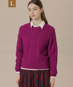 MACKINTOSH LONDON(L Size) / マッキントッシュ ロンドン (エル サイズ) ニット・セーター | 【L】ブリリアントニットケーブルプルオーバー