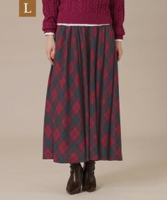 MACKINTOSH LONDON(L Size) / マッキントッシュ ロンドン (エル サイズ) ロング・マキシ丈スカート | 【L】シアーウールチェックスカート