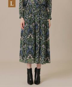 MACKINTOSH LONDON(L Size) / マッキントッシュ ロンドン (エル サイズ) ロング・マキシ丈スカート | 【L】ボタニカルウォールプリントスカート