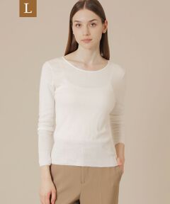 MACKINTOSH LONDON(L Size) / マッキントッシュ ロンドン (エル サイズ) ニット・セーター | 【L】【SUPER FINE LAB.】メルテッドサウラコットンクルーネックプルオーバー