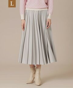 MACKINTOSH LONDON(L Size) / マッキントッシュ ロンドン (エル サイズ) ロング・マキシ丈スカート | 【L】ハンマーサテンプリーツスカート