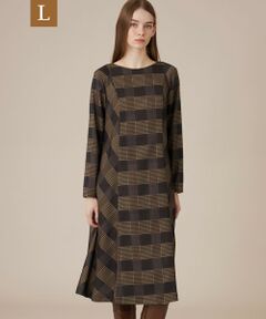 MACKINTOSH LONDON(L Size) / マッキントッシュ ロンドン (エル サイズ) ロング・マキシ丈ワンピース | 【L】プリントチェックワンピース