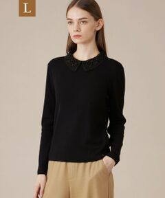 MACKINTOSH LONDON(L Size) / マッキントッシュ ロンドン (エル サイズ) ニット・セーター | 【L】レースカラーコンビニットプルオーバー