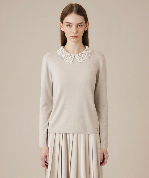 MACKINTOSH LONDON(L Size) / マッキントッシュ ロンドン (エル サイズ) ニット・セーター | 【L】レースカラーコンビニットプルオーバー | 詳細5