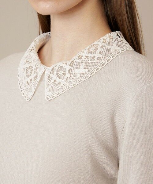 MACKINTOSH LONDON(L Size) / マッキントッシュ ロンドン (エル サイズ) ニット・セーター | 【L】レースカラーコンビニットプルオーバー | 詳細8
