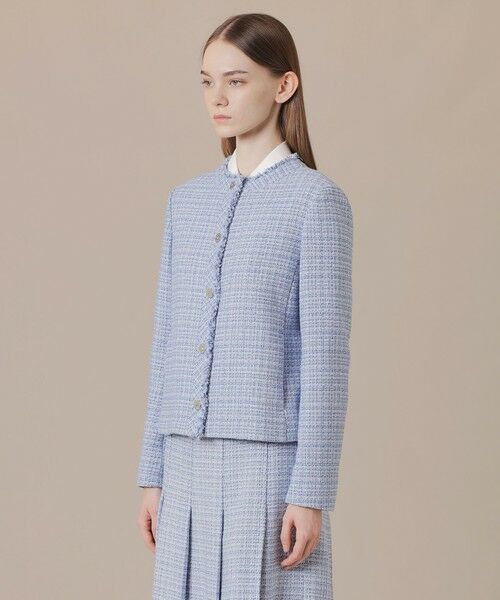 MACKINTOSH LONDON(L Size) / マッキントッシュ ロンドン (エル サイズ) ノーカラージャケット | 【L】ツイードノーカラージャケット | 詳細3