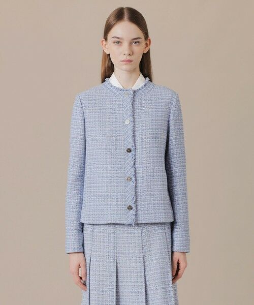 MACKINTOSH LONDON(L Size) / マッキントッシュ ロンドン (エル サイズ) ノーカラージャケット | 【L】ツイードノーカラージャケット | 詳細2