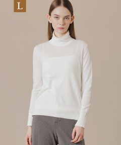 MACKINTOSH LONDON(L Size) / マッキントッシュ ロンドン (エル サイズ) ニット・セーター | 【L】【SUPER FINE LAB.】メルテッドサウラコットンタートルネックプルオーバー