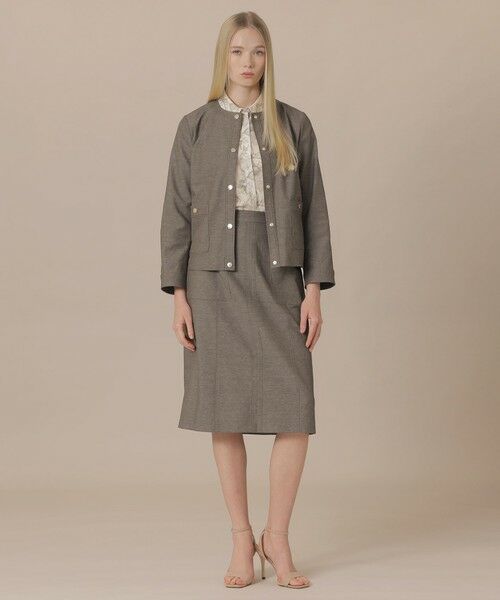 MACKINTOSH LONDON(L Size) / マッキントッシュ ロンドン (エル サイズ) ノーカラージャケット | 【L】コットンリネンブレンドオックスジャケット | 詳細3