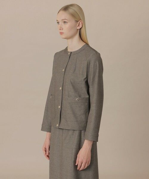 MACKINTOSH LONDON(L Size) / マッキントッシュ ロンドン (エル サイズ) ノーカラージャケット | 【L】コットンリネンブレンドオックスジャケット | 詳細5