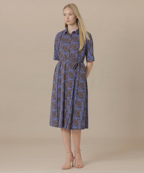 MACKINTOSH LONDON(L Size) / マッキントッシュ ロンドン (エル サイズ) ロング・マキシ丈ワンピース | 【婦人画報4月号掲載】【L】【BIBURY FLOWER】バイブリーフラワースムースワンピース | 詳細1