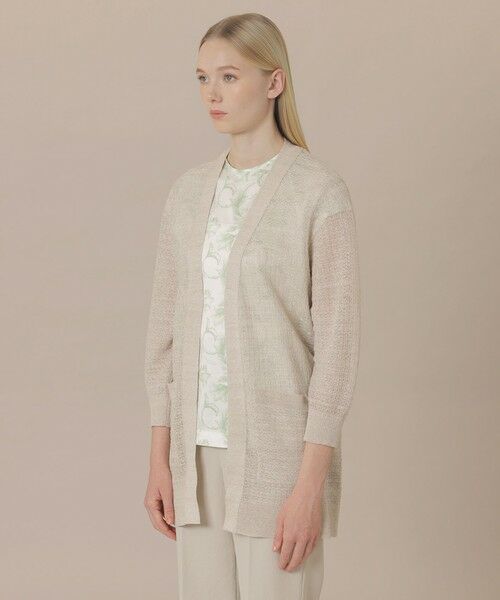 MACKINTOSH LONDON(L Size) / マッキントッシュ ロンドン (エル サイズ) ニット・セーター | 【婦人画報4月号掲載】【L】ラスターリネンニットロングカーディガン | 詳細4