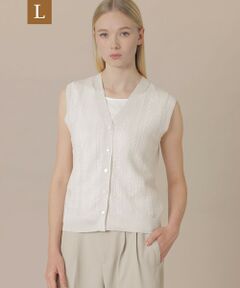 MACKINTOSH LONDON(L Size) / マッキントッシュ ロンドン (エル サイズ) ニット・セーター | 【婦人画報4月号掲載】【L】ラスターリネンニットベスト