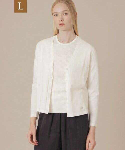 MACKINTOSH LONDON(L Size) / マッキントッシュ ロンドン (エル サイズ) ニット・セーター | 【L】ハイツイストコットンニットカーディガン（ホワイト系その他）