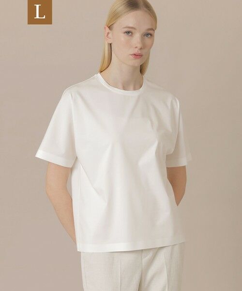 MACKINTOSH LONDON(L Size) / マッキントッシュ ロンドン (エル サイズ) カットソー | 【婦人画報4月号掲載】【L】【The Essential Collection】プレーティング天竺Tシャツ（オフホワイト）