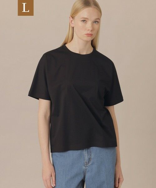MACKINTOSH LONDON(L Size) / マッキントッシュ ロンドン (エル サイズ) カットソー | 【婦人画報4月号掲載】【L】【The Essential Collection】プレーティング天竺Tシャツ（ブラック）