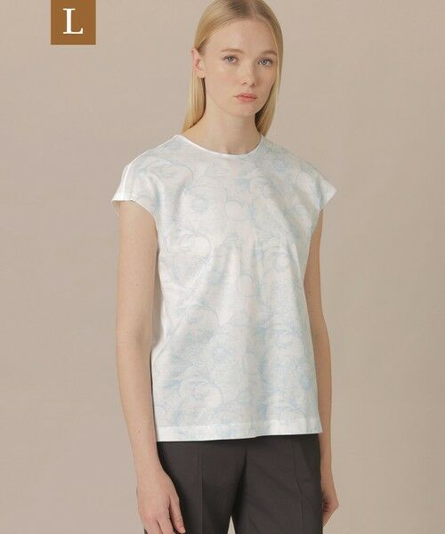 MACKINTOSH LONDON(L Size) / マッキントッシュ ロンドン (エル サイズ) カットソー | 【婦人画報4月号掲載】【L】【BIBURY FLOWER】エッチングバイブリーTシャツ（ブルー2）