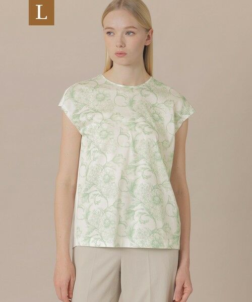 MACKINTOSH LONDON(L Size) / マッキントッシュ ロンドン (エル サイズ) カットソー | 【婦人画報4月号掲載】【L】【BIBURY FLOWER】エッチングバイブリーTシャツ（グリーン）