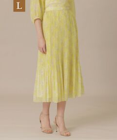 MACKINTOSH LONDON(L Size) / マッキントッシュ ロンドン (エル サイズ) ロング・マキシ丈スカート | 【婦人画報4月号掲載】【L】【BIBURY FLOWER】バイブリーオーガンジースカート